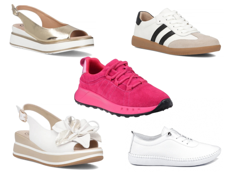 buty w różnych kolorach